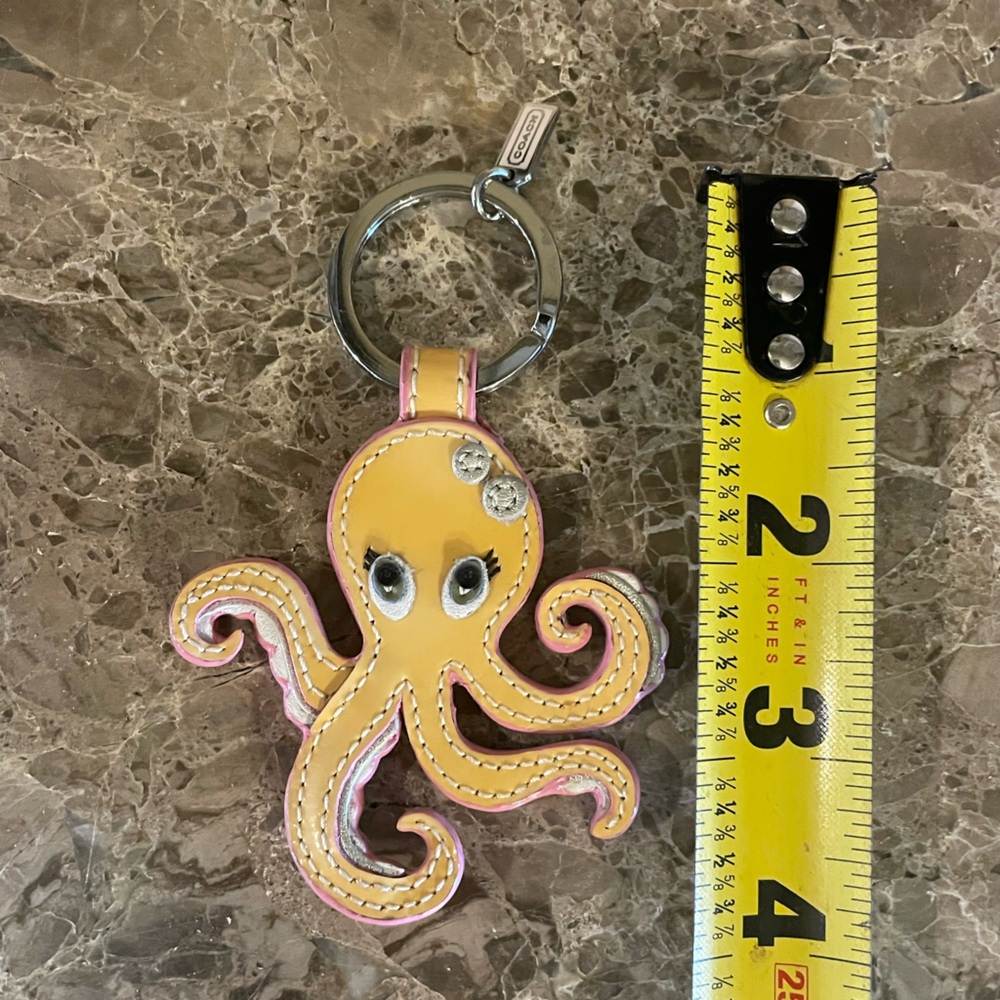 COACH Octopus Patent Leather Keychain Bag Charm - Picture 12 of 12